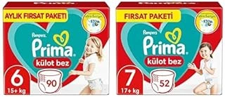 Külot Bez 6 Beden 90 Bebek Bezi 15Kg+ & Bebek Bezi Külot Bez 7 Numara 52 Adet Fırsat Paketi ürün görseli 1