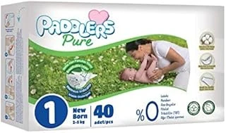 Paddlers Pure Yenidoğan Bebek Bezi (40 Adet) Bakım Seti ürün görseli 1