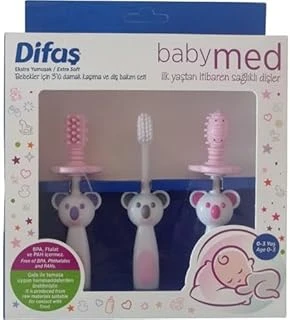 Difaş Baby Med Bebek Ağız Bakım Seti (Pembe) ürün görseli 1