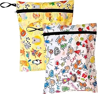 Yorni 2 Adet, 36 X 30 Cm Summer Desen, Sıvı Geçirmeyen Çok Amaçlı Çanta, Ekonomik Set, Yıkanabilir, Fermuarlı Askılı ürün görseli 1