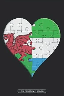 Planner: Welsh Sierra Leonean Flag United Heart Jigsaw Puzzle Flags Of Wales Sierra Leone ürün görseli 1