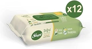 Sleepy Islak Havlu Mendil Doğal Organik Pamuklu 50 Yaprak Plastik Kapaklı 12X50 600 Yaprak ürün görseli 1