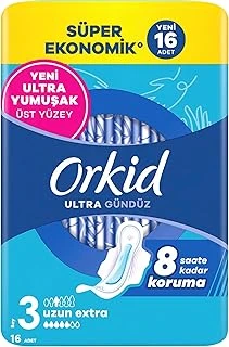 Orkid Hijyenik Ped Uzun Extra (Boy 3) Süper Ekonomik Paket 16 Adet Ped ürün görseli 1
