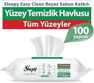 Sleepy Easy Clean Yüzey Temizlik Havlusu (Beyaz Sabun Kokulu) 100'Lü ürün görseli 1