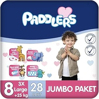 Paddlers Bebek Bezi 8 Numara Xxx-Large (25+ Kg) 28 Adet – Paket ürün görseli 1