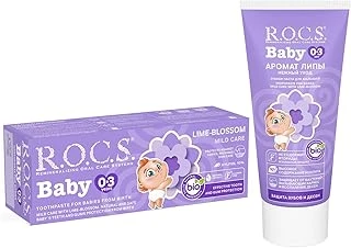 R.O.C.S. Rocs Baby 0-3 Yaş Florürsüz Bebek Di̇ş Macunu - Ihlamur Özlü - 45G ürün görseli 1