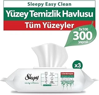 Sleepy Easy Clean Beyaz Sabun Yüzey Temizlik Havlusu 300' Lü ürün görseli 1