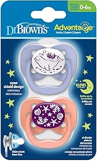 Dr. Brown'S Advantage Yalancı Emzik Gece Parlayan Mercan Okyanus,- 1. Evre, Pembe, 2'Li ürün görseli 1