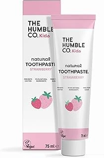 The Humble Co. Toothpaste Kids Strawberry 75 Ml Çocuklar Için Çilek Aromalı Doğal Macunu 75 Ml, Tatlı Çilek Aromalı Macunu - Nazik, Güvenli Etkili ürün görseli 1