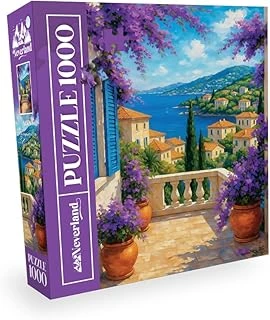 1000 Parça - Bougainvillea Sea View (Begonvi̇lli̇ Deni̇z Manzarasi) ürün görseli 1