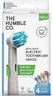 The Humble Co. Elektrikli Fırça Yedek Başlığı, Bitkisel Bazlı, Yumuşak Bitki Bazlı Malzemeden Elektrikli Fırçası Yedek Başlık 4 Adet ürün görseli 1