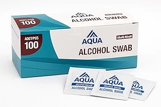 Aqua Alkollü Islak Mendil 100 Adet Paket Steril Temizlik Mendili, Alkollu Swap ürün görseli 1