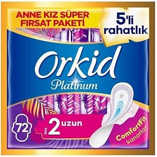 Orkid Platinum Anne Kız Paketi Uzun Hijyenik Ped 72 Adet ürün görseli 1