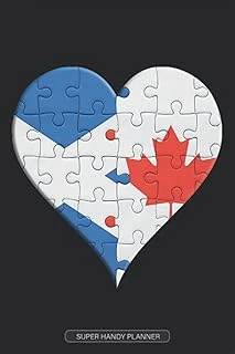 Planner: Scottish Canadian Flag United Heart Jigsaw Puzzle Flags Of Scotland Canada ürün görseli 1