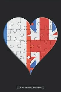 Planner: French British Flag United Heart Jigsaw Puzzle Flags Of France Great Britain ürün görseli 1