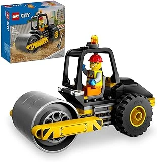 City Yol Silindiri 60401 – 5 Yaş Üzeri Kız Erkek Çocuklar Için Doğum Günü Hediyesi Fikri, Kürekli Baretli İnşaat İşçisi Minifigürü İçeren Yaratıcı Oyuncak Yapım Seti (78 Parça) ürün görseli 1