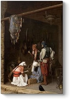 Jean Leon Gerome - Satranç Oynayan Başı Bozuk Askerleri Tablosu 60 X 90 ürün görseli 1