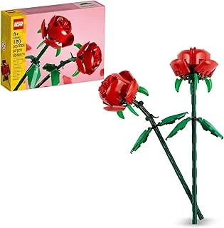 Botanicals Gül 40460 – Yetişkinler Için Uzunluğu Ayarlanabilen, Parçalarla İnşa Edilen 2 Gül İçeren Dekoratif Yapay Çiçek Modeli Yapım Seti, Yaratıcı Sevgililer Günü Hediyesi Fikri (120 Parça) ürün görseli 1
