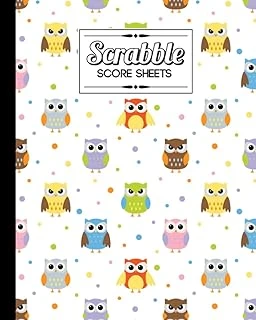 Independently Published Scrabble Score Sheet: Colorful Owls Scrabble Score Sheet, Scrabble Game Record Book For Up To 4 Players, Scrabble Game Sheets For Board Game Words Building, 121 Pages, Size 8" ürün görseli 1