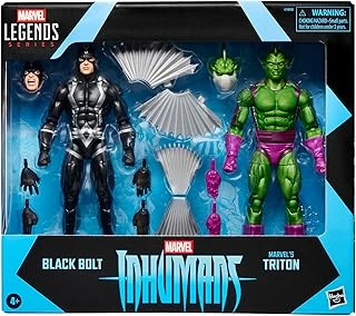 Legends Series Inhumans Black Bolt & Marvel’S Triton İkili Aksiyon Figürü, Fantastic Four Comics ürün görseli 1