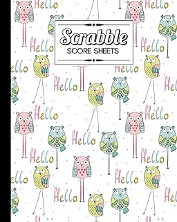 Scrabble Score Sheet: Owls Scrabble Score Sheet, Scrabble Game Record Book For Up To 4 Players, Scrabble Game Sheets For Board Game Words Building, 121 Pages, Size 8" X 10" ürün görseli 1