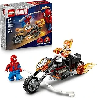 Örümcek Adam, Ghost Rider Motosikletine Karşı 76335-6 Yaş Üzeri Çocuklar Için Örümcek Adam İskelet Ghost Rider Minifigürleri İçeren Oyuncak Yapım Seti, Hediye Fikri (72 Parça) ürün görseli 1