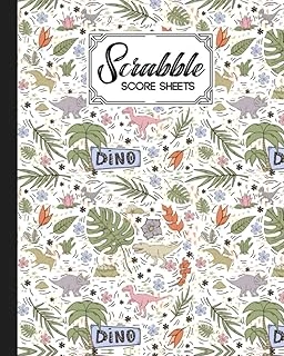 Independently Published Scrabble Score Sheet: Dinosaur Era Scrabble Score Sheet, Scrabble Game Record Book For Up To 4 Players, Scrabble Game Sheets For Board Game Words Building, 121 Pages, Size 8" ürün görseli 1