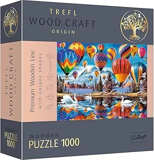 Trefl - Ahşap Yapboz, Renkli Balonlar Yapboz - 1000 Parça, Ahşap El İşi, Düzensiz Şekiller, Amerikan Anıtlarından Sembollerinden 100 Figür, Yapboz, Kendin Yap, Yetişkinler İçin Ahşa ürün görseli 1