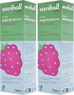 Steriball Doğal Macunu Florürsüz 75 Ml - Ahududu Florür İçermez, Hidroksiapatit Ile Tam Koruma, Vegan (2 Paketi) ürün görseli 1