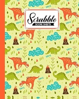 Independently Published Scrabble Score Sheet: Dinosaur Era Scrabble Score Sheet, Scrabble Game Record Book For Up To 4 Players, Scrabble Game Sheets For Board Game Words Building, 121 Pages, Size 8" ürün görseli 1