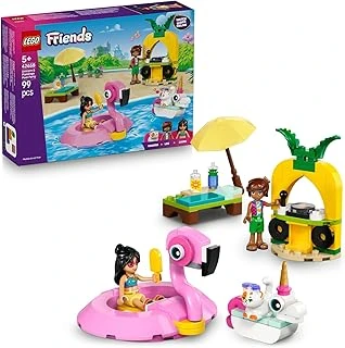 Friends Tek Boynuzlu At Flamingo Havuz Partisi 42658-5 Yaş Üzeri Kız Erkek Çocuklar Için 2 Mini Bebek 1 Figürü İçeren Yaratıcı Oyuncak Yapım Seti, Hediye Fikri (99 Parça) ürün görseli 1