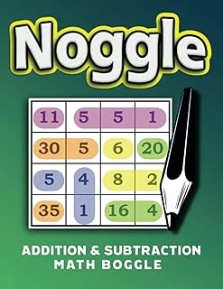 Independently Published Noggle Math Boggle: Enjoy Over 100 Puzzles, Great Entertainment For Children And Adults Alike,Large Print, Exercises & Solving, 8,5 X 11 Inches. ürün görseli 1