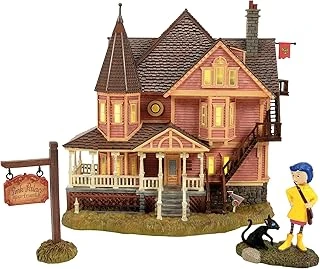 Department 56 Fright Avenue Village Coraline The Pink Palace Apartments Aydınlatmalı Bina Heykelcik Seti, 20 Cm, Çok Renkli ürün görseli 1