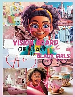 Independently Published 2023 Board Clip Book And Journal For Black Girls: 100+ Pictures, Quotes And Words For Black Kids. Clipart Supplies Are To Help ... For Black Kids And The ürün görseli 1