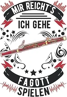 Fagott Notizbuch: Mir Reicht'S Ich Gehe Fagott Spielen Fagottist / 6X9 Zoll / 120 Karierte Seiten Seiten (German Edition) ürün görseli 1