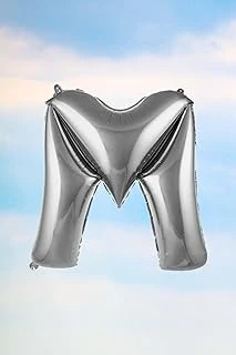 5Dm M Harfi Gümüş Folyo Balon 100 Cm 40 Inç 1 Metre Silver ürün görseli 1