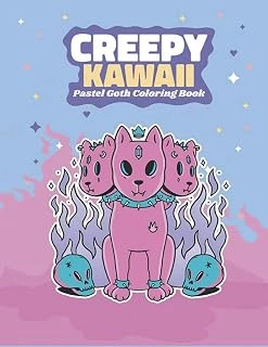 Independently Published Kawaii Pastel Goth Cute And Creepy Chibi Horror Teddy Bear, Cats And Other Animals Adult Coloring Book For Relaxation ürün görseli 1