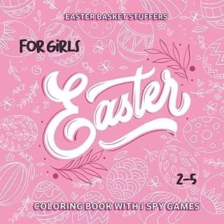 Independently Published Easter Basket Stuffers Pink Edition : Coloring With I Spy Easter Games: For Girls Ages 2-5 (Easter Gifts For Girls In Easter Day) 8.5X8.5, 100 Pages, Cover And Matte Fini ürün görseli 1