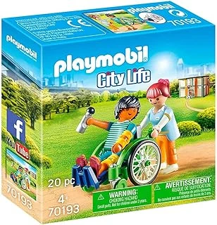 Playmobil City Life 70193 Tekerlekli Sandalyedeki Hasta, Yaşlar 4 Üzeri ürün görseli 1