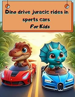 Independently Published Dino Drive Juracic Rides In Sports Cars For Kids: Explore The Fascinating Of Dinosaurs With Its Spectacular Fleet Of Colorful Cars For Children ... (Coloring Books For K ürün görseli 1