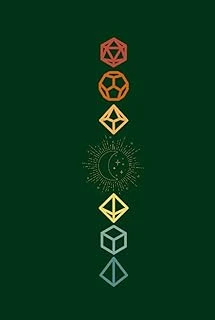 Independently Published Rainbow Polyhedral Dice And Moon Journal With Hex And Grid Paper ürün görseli 1