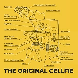 Independently Published The Cellfie: Notebook With 100 Dotted Pages - Microscope Lettering Structure Explanation Light Microscope Funny Physics Gifts For Teacher Students And Scientist ürün görseli 1