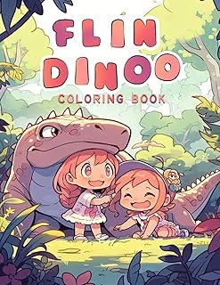 Independently Published Flin Dinoo Coloring Book Dinosaurs For Kids Ages 4-8 ürün görseli 1