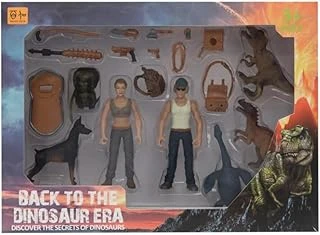 Kadın Erkek Figürlü 3 Dinozorlu Aksesuarlı Oyun Seti ürün görseli 1