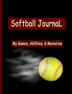 Independently Published Softball Journal For Kids With Smoking Softball Cover Design: My Games, Abilities, And Memories. Guided Journal To Track Your Progress During The Sports Season ürün görseli 1