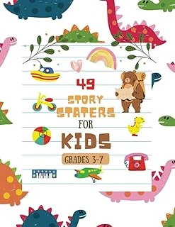 Independently Published Story Starters For Little Kids: Creative Writing Prompts | 8.5 X 11 In | 49 Story Pages | Creativity Gift For Kids | Colorful Dinosaur Pattern ürün görseli 1