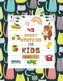 Independently Published Story Starters For Boys: Creative Writing Prompts | 8.5 X 11 In | 49 Story Pages | Creativity Gift For Kids | Cats Seamless Vector Pattern. ürün görseli 1