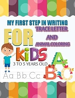 Independently Published My First Step In Writing For Kids Trace Litter &Animal Coloring: Letter Tracing Book For Little Kid Girl And Boy Age 3 To 5 Years Old,Simple Gift, Alight Book For ürün görseli 1