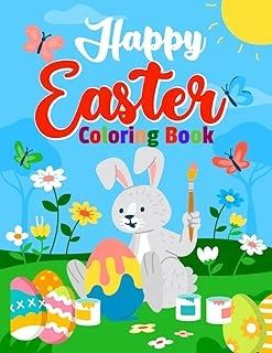Independently Published Happy Easter Coloring Book: Happy Easter Coloring Sheet For All Ages,46 Pages Of Beautiful Suitable For Boys And Girls, ürün görseli 1
