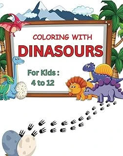 Independently Published Coloring With Dinosaurs For Kids Age From 4 To 12 "Marvelous 138 Pages Of Delight - Ideal For Young Artists And Dino Lovers!" ürün görseli 1